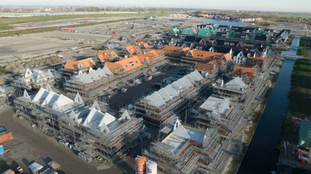 nieuwbouwwijk in aanbouw