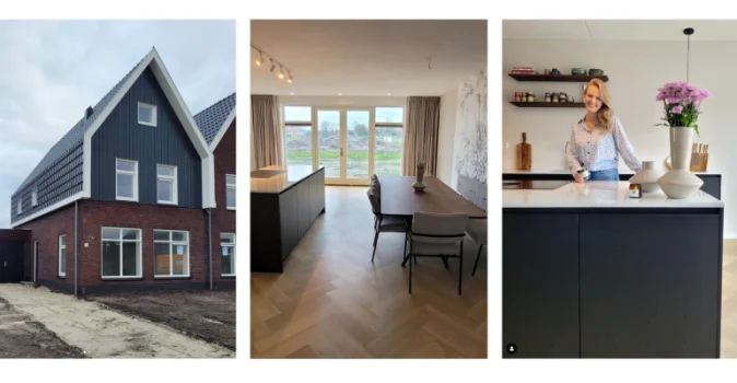 woonkeuken in nieuwbouwhuis